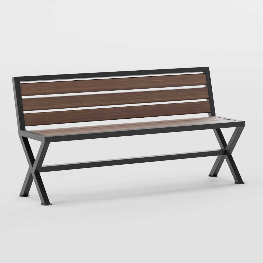 urban seating simple desing 3d model