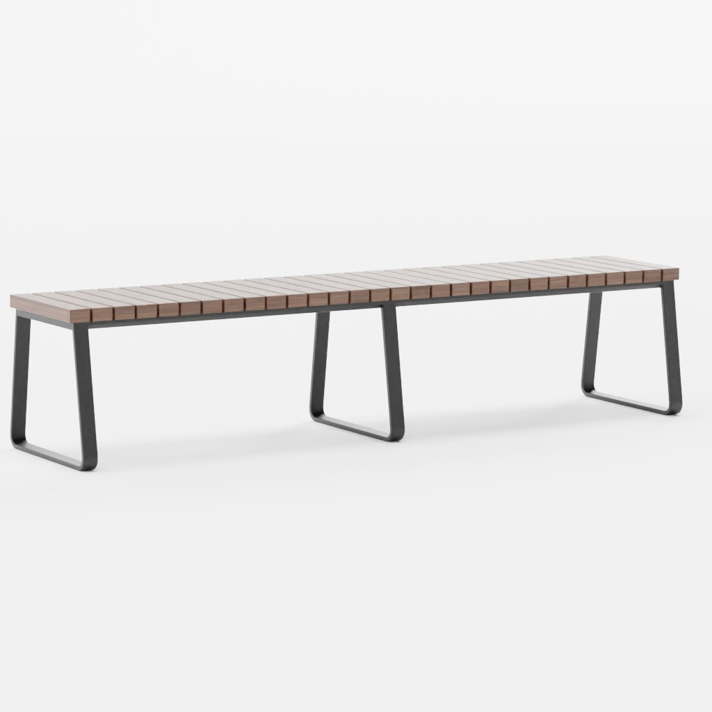 outdoor bench 3d model